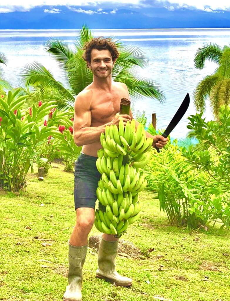 Man holding a Banana bunch